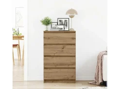 Aparador de madera de ingeniería roble artisan 60x35x98,5 cm