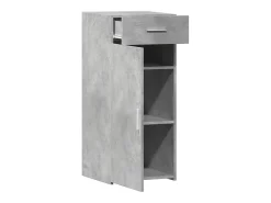 Aparador de madera de ingeniería gris hormigón 40x42,5x93 cm