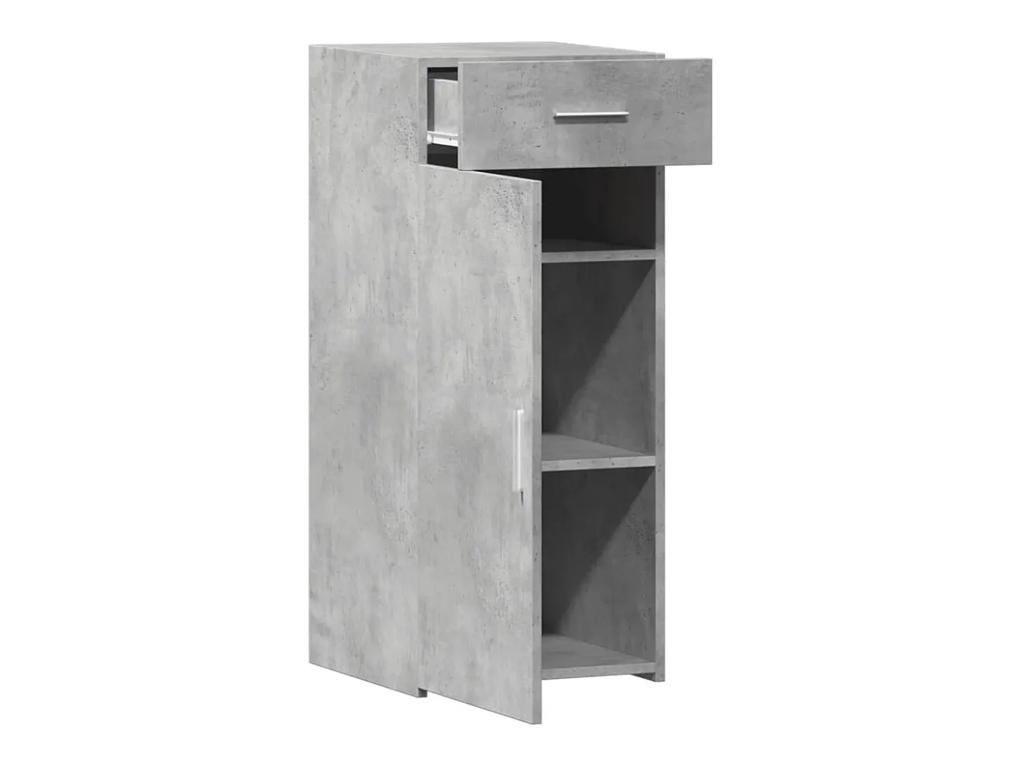 Aparador de madera de ingeniería gris hormigón 40x42,5x93 cm