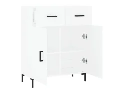 Aparador de madera de ingeniería blanco 69,5x34x90 cm ES78090