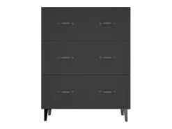 Aparador de madera de ingeniería negro 69,5x34x90 cm