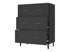 Aparador de madera de ingeniería negro 69,5x34x90 cm