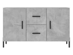 Aparador de madera de ingeniería gris hormigón 100x36x60 cm