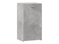 Aparador de madera de ingeniería gris hormigón 50x42,5x93 cm