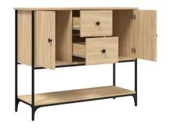 Aparador de madera de ingeniería roble Sonoma 100x36x85 cm