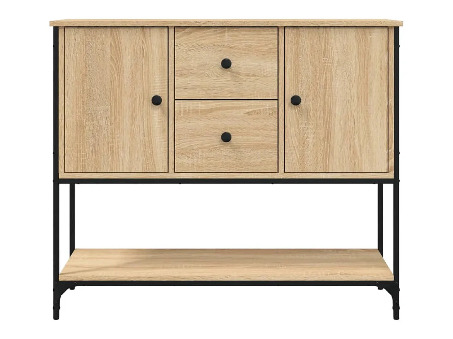 Aparador de madera de ingeniería roble Sonoma 100x36x85 cm
