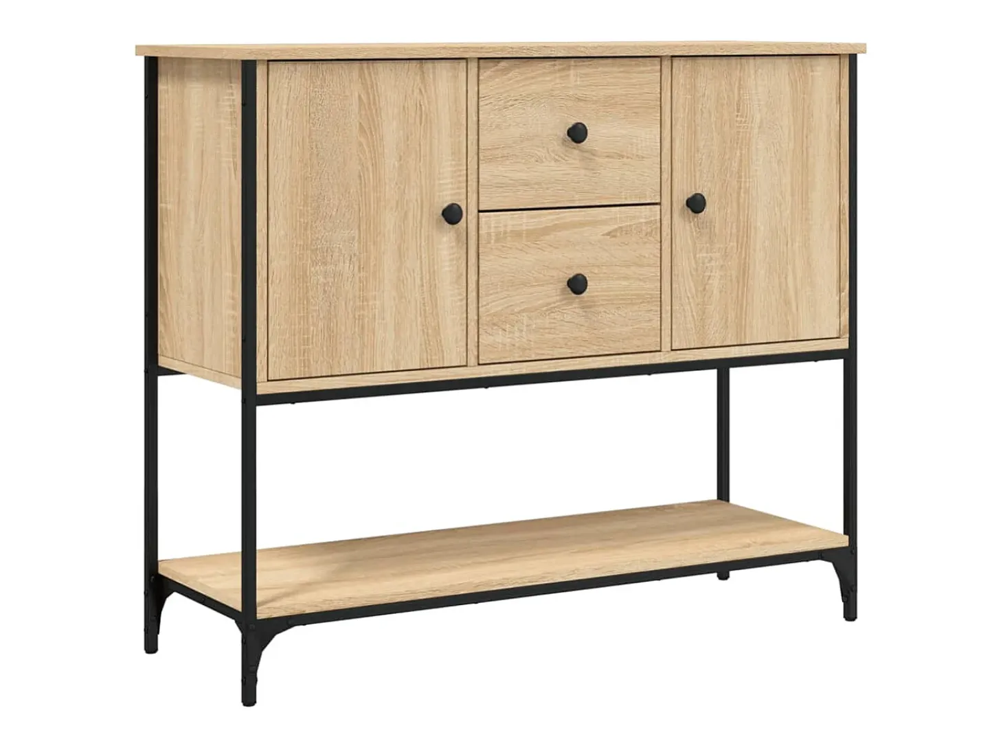 Aparador de madera de ingeniería roble Sonoma 100x36x85 cm