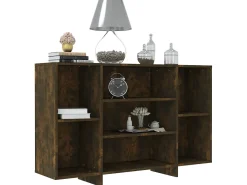 Aparador de madera de ingeniería roble ahumado 120x30x75 cm ES33669