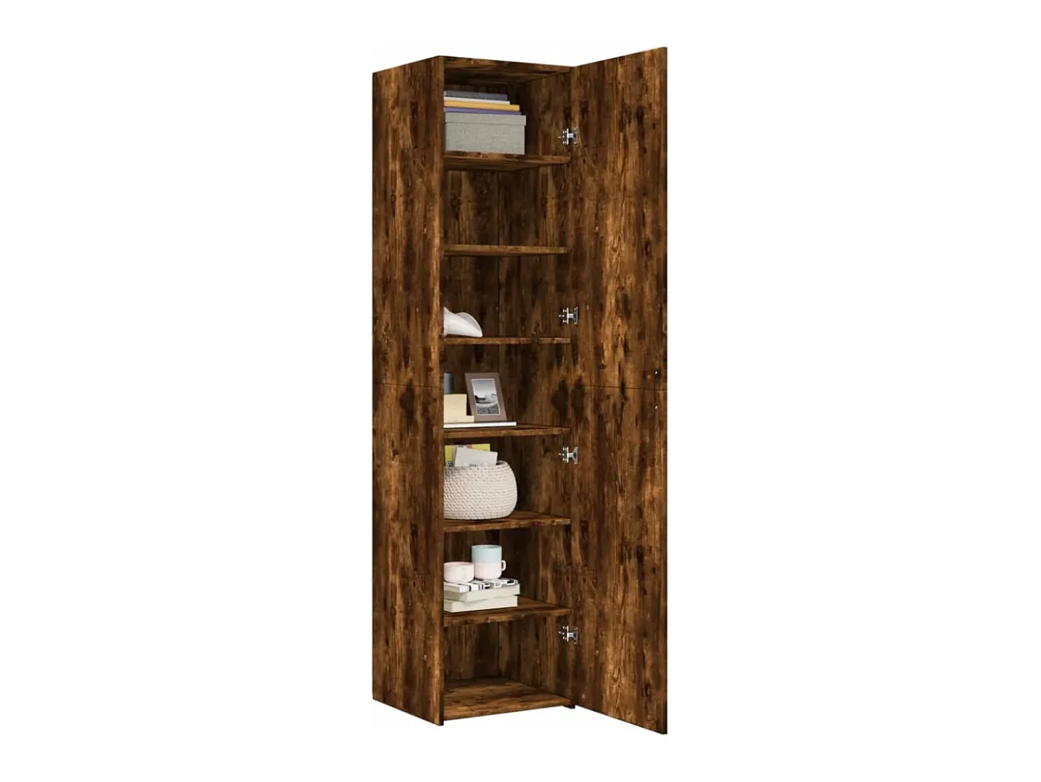 Aparador de madera de ingeniería roble ahumado 45x42,5x185 cm