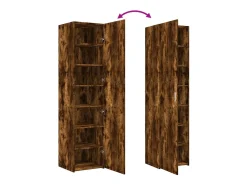 Aparador de madera de ingeniería roble ahumado 45x42,5x185 cm