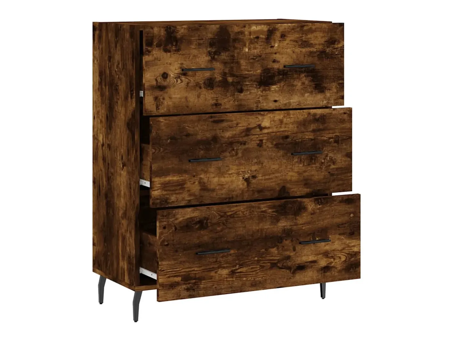 Aparador de madera de ingeniería roble ahumado 69,5x34x90 cm