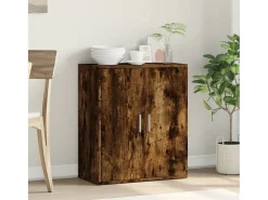 Aparador de madera de ingeniería roble ahumado 60x31x70 cm ES351699