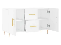 Aparador de madera de ingeniería blanco 100x36x60 cm