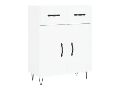 Aparador de madera de ingeniería blanco 69,5x34x90 cm ES96186