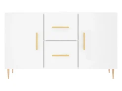 Aparador de madera de ingeniería blanco 100x36x60 cm