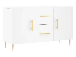Aparador de madera de ingeniería blanco 100x36x60 cm