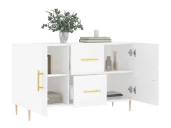 Aparador de madera de ingeniería blanco 100x36x60 cm