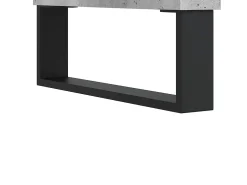 Aparador de madera de ingeniería gris hormigón 101,5x35x70 cm