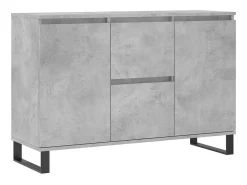 Aparador de madera de ingeniería gris hormigón 101,5x35x70 cm
