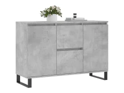 Aparador de madera de ingeniería gris hormigón 101,5x35x70 cm