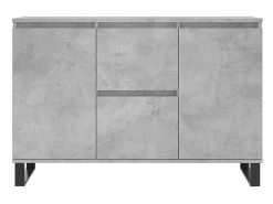 Aparador de madera de ingeniería gris hormigón 101,5x35x70 cm
