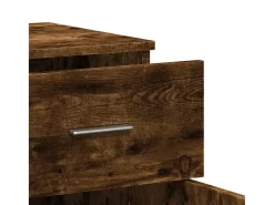 Aparador de madera de ingeniería roble ahumado 79x38x80 cm