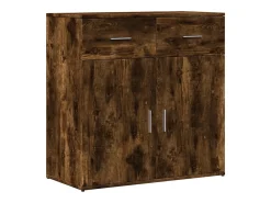 Aparador de madera de ingeniería roble ahumado 79x38x80 cm