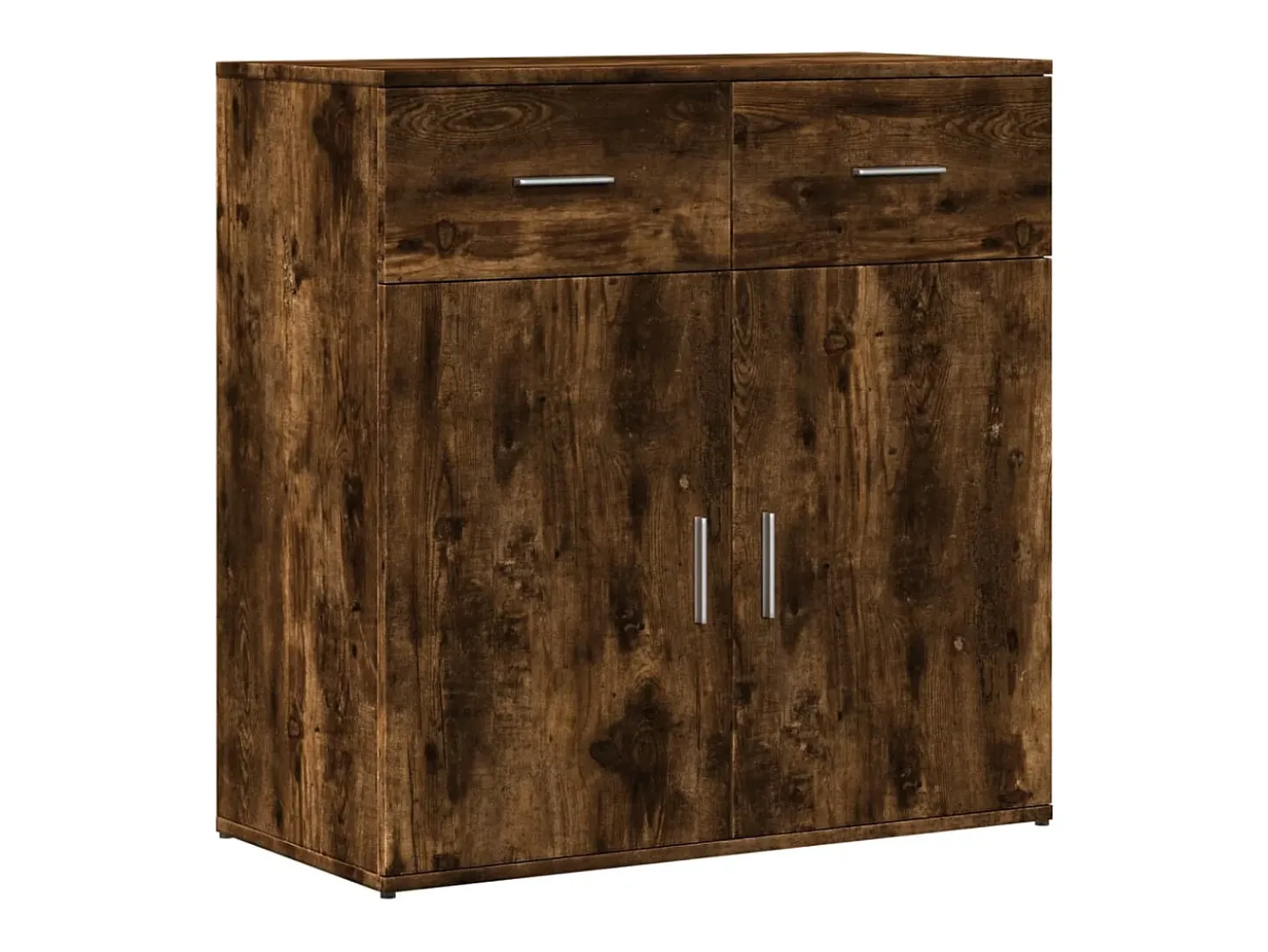 Aparador de madera de ingeniería roble ahumado 79x38x80 cm