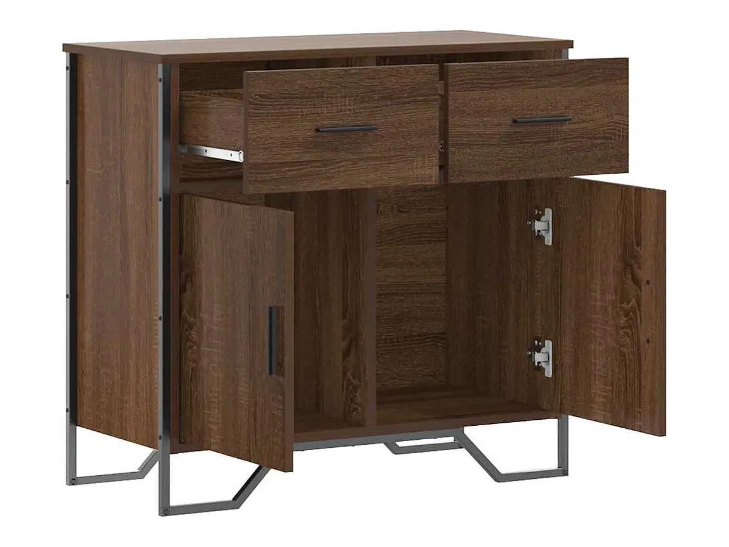 Aparador de madera de ingeniería marrón roble 79,5x35,5x74,5 cm