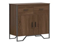 Aparador de madera de ingeniería marrón roble 79,5x35,5x74,5 cm