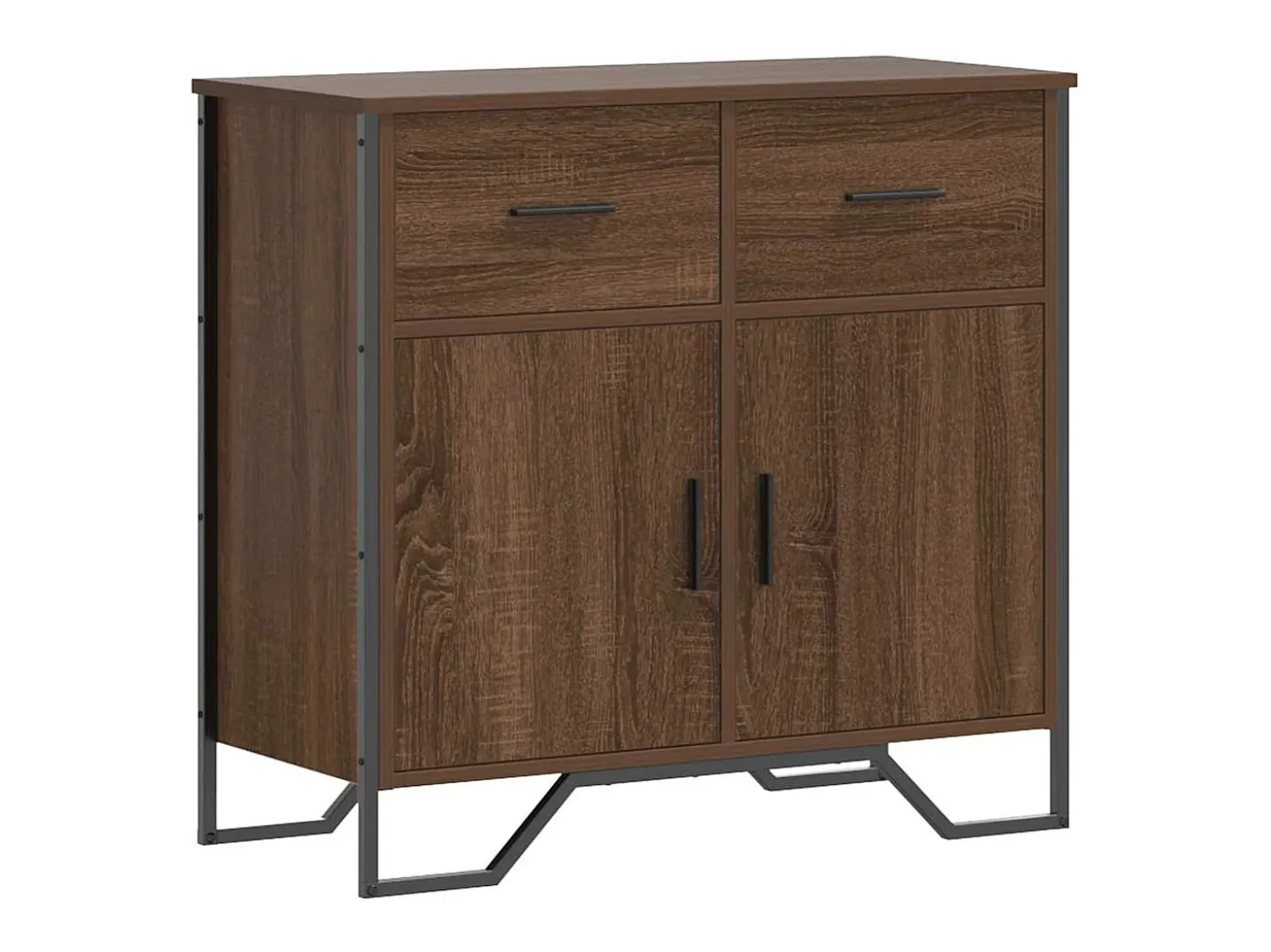 Aparador de madera de ingeniería marrón roble 79,5x35,5x74,5 cm