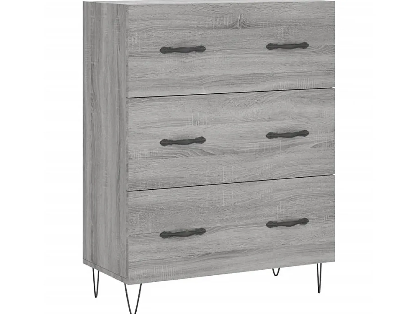 Aparador de madera de ingeniería gris Sonoma 69,5x34x90 cm ES65474