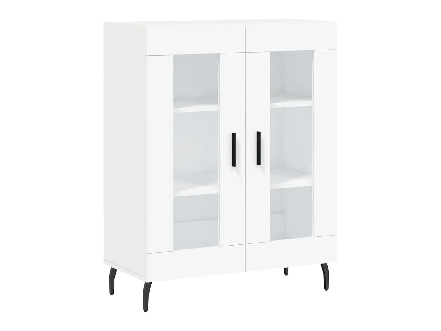 Aparador de madera de ingeniería blanco 69,5x34x90 cm ES52922