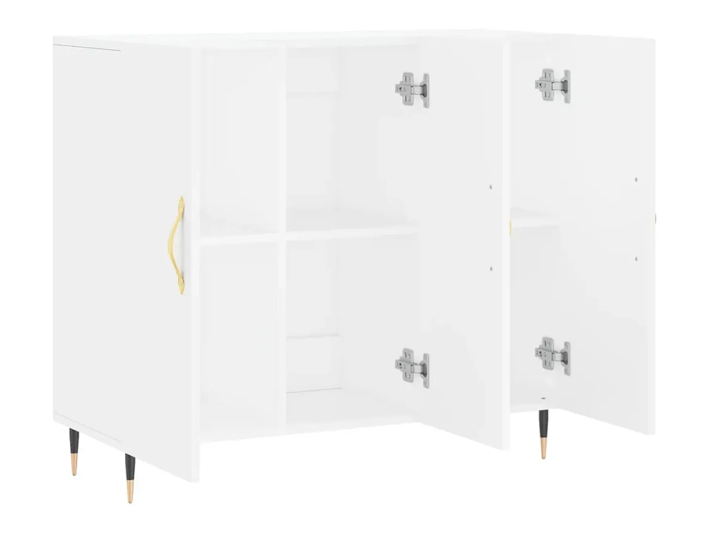 Aparador de madera de ingeniería blanco 90x34x80 cm