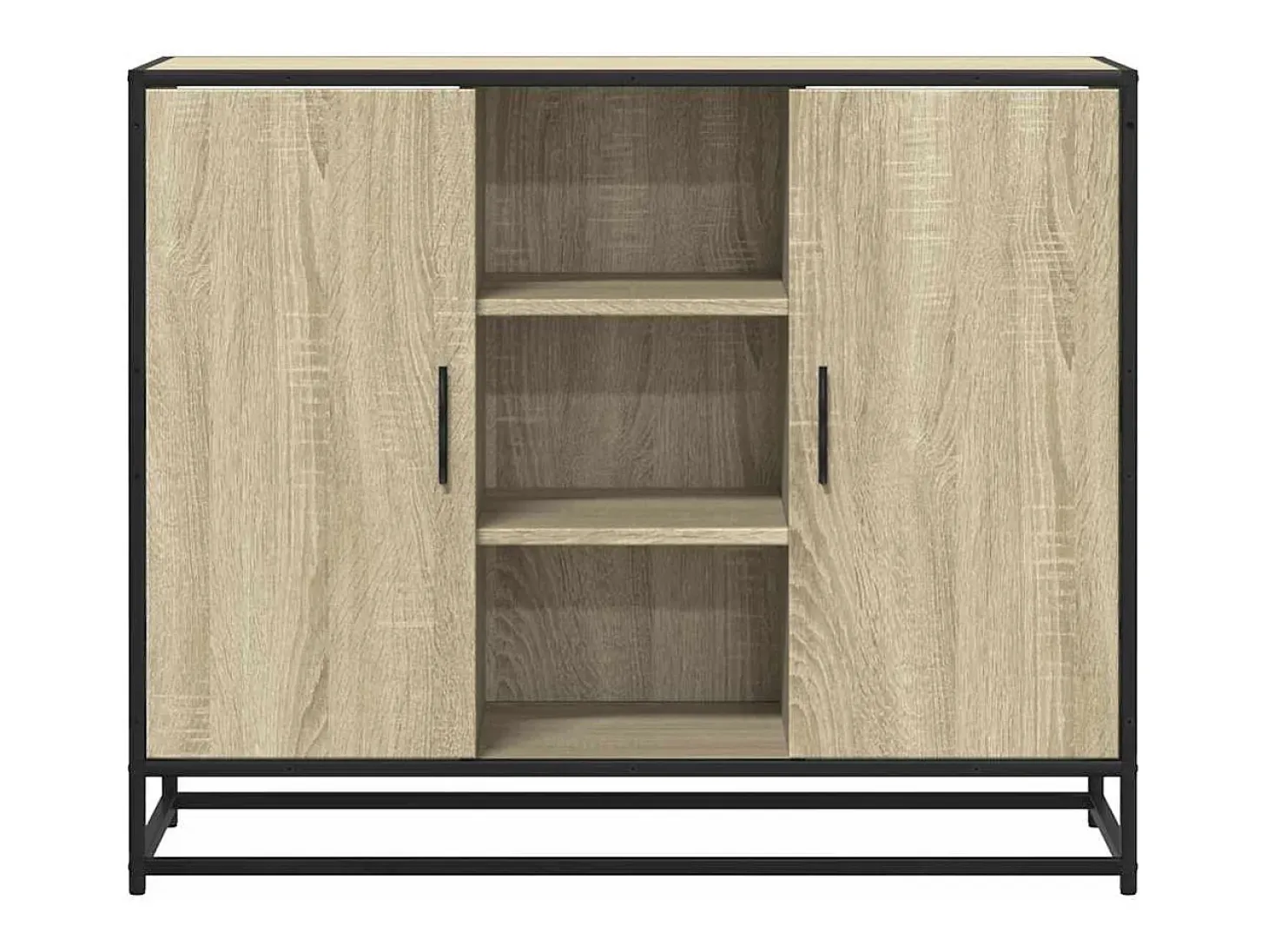 Aparador de madera de ingeniería roble Sonoma 92x35x76 cm