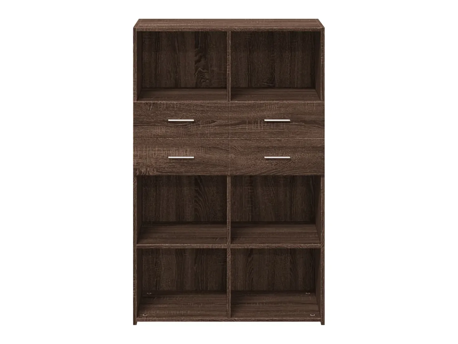 Aparador de madera de ingeniería marrón roble 80x42,5x124 cm