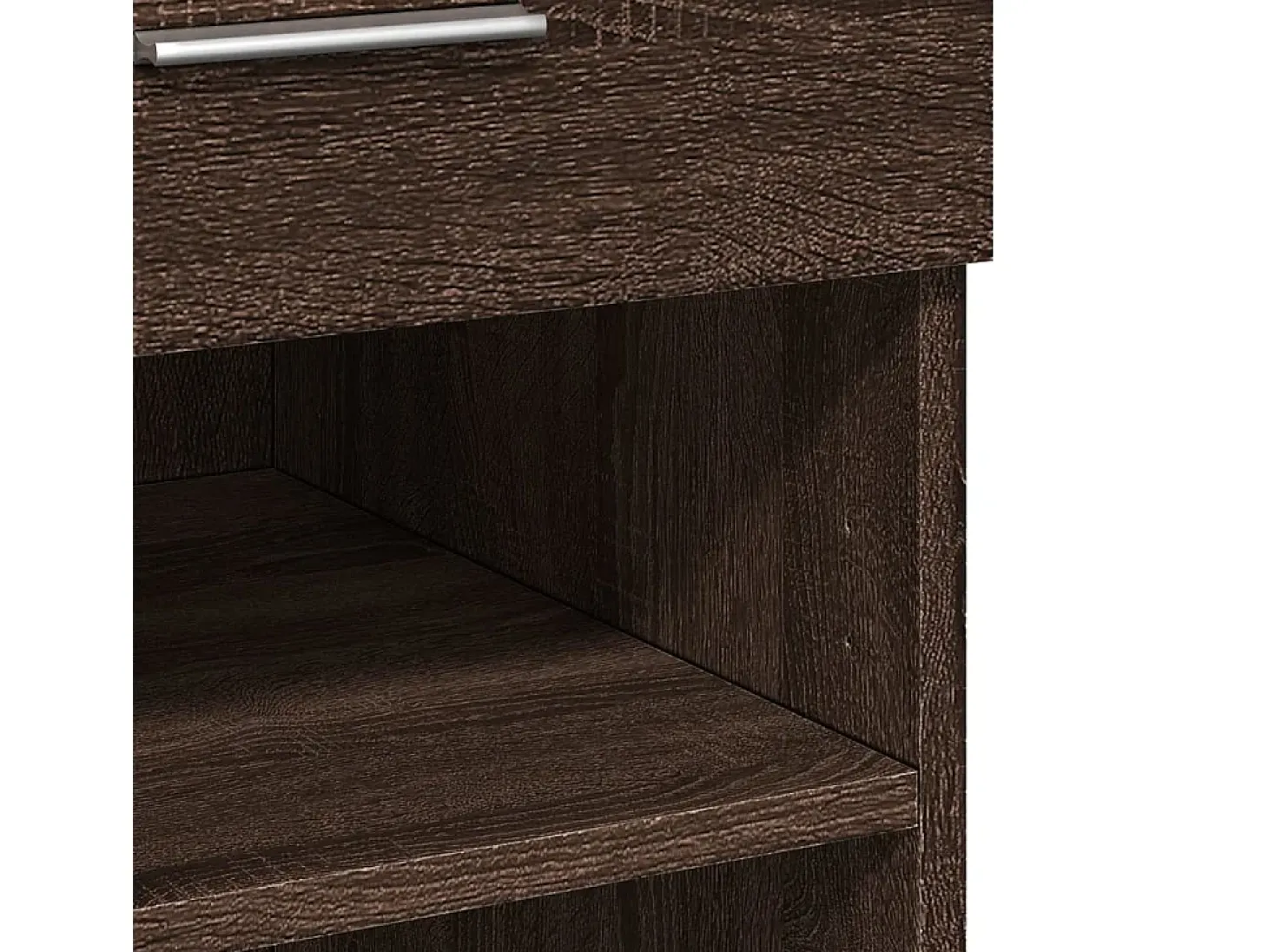 Aparador de madera de ingeniería marrón roble 80x42,5x124 cm