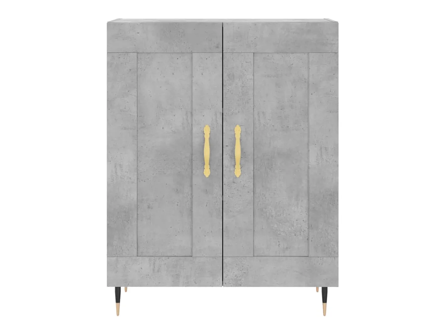 Aparador de madera de ingeniería gris hormigón 69,5x34x90 cm