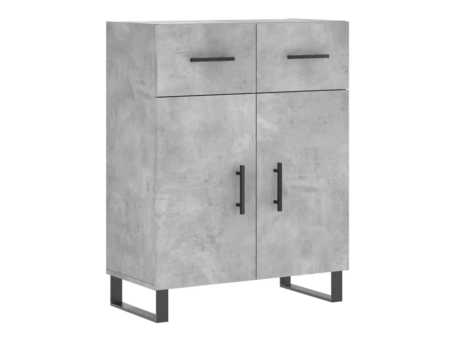 Aparador de madera de ingeniería gris hormigón 69,5x34x90 cm ES59538