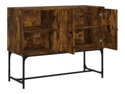 Aparador de madera de ingeniería roble ahumado 100x40x79,5 cm