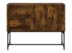 Aparador de madera de ingeniería roble ahumado 100x40x79,5 cm