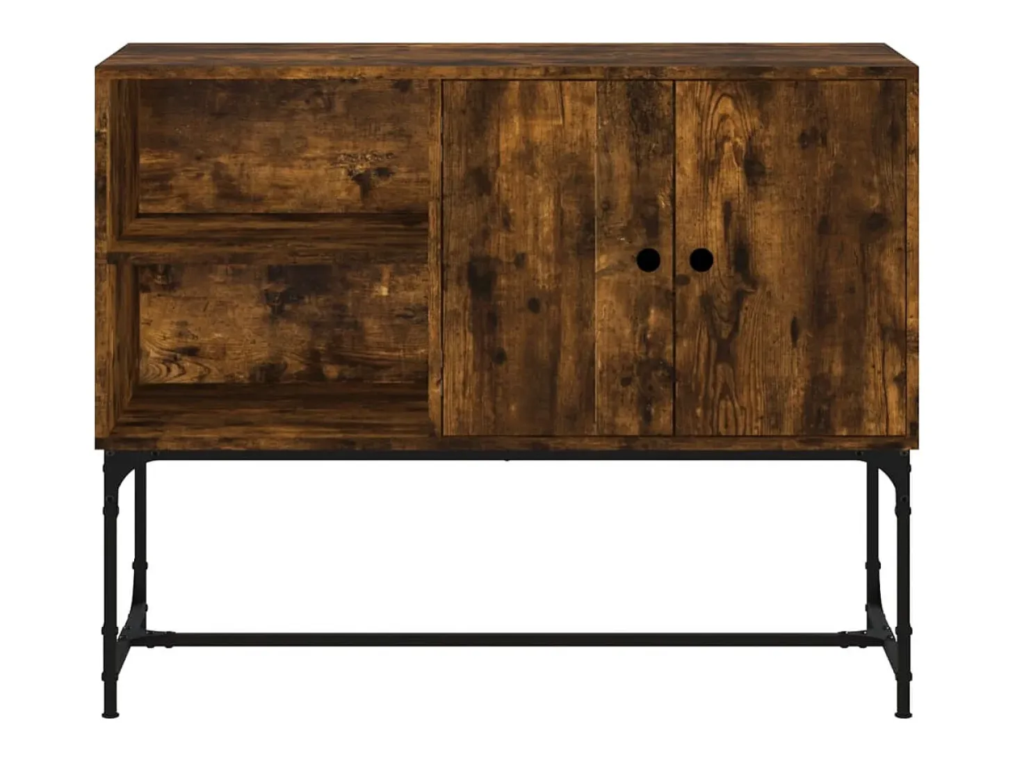 Aparador de madera de ingeniería roble ahumado 100x40x79,5 cm