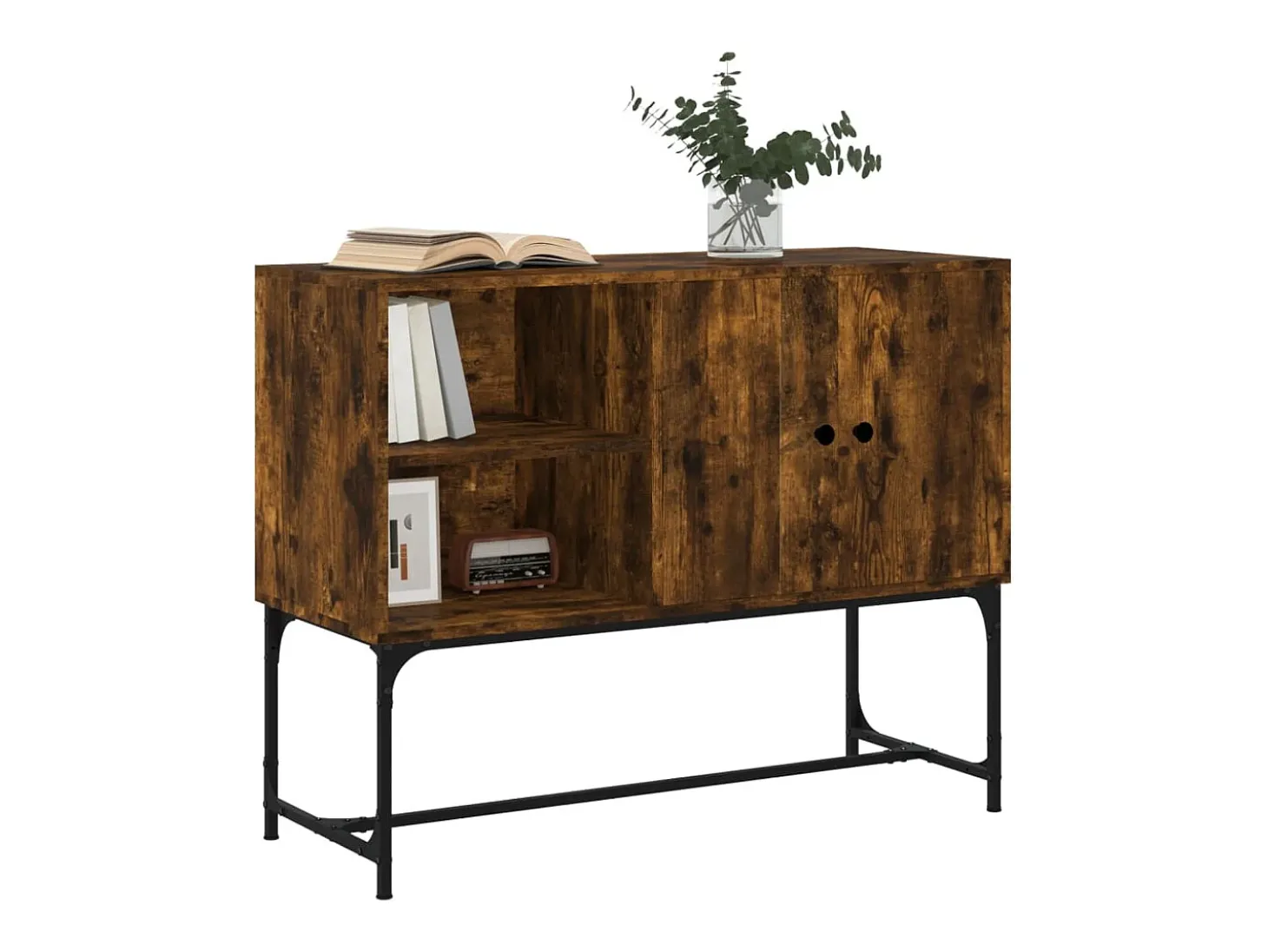 Aparador de madera de ingeniería roble ahumado 100x40x79,5 cm