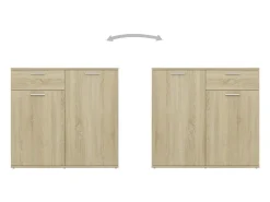 Aparador de madera de ingeniería roble Sonoma 160x36x75 cm