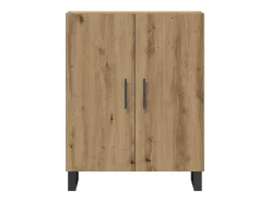 Aparador de madera de ingeniería roble artisan 69,5x34x90 cm