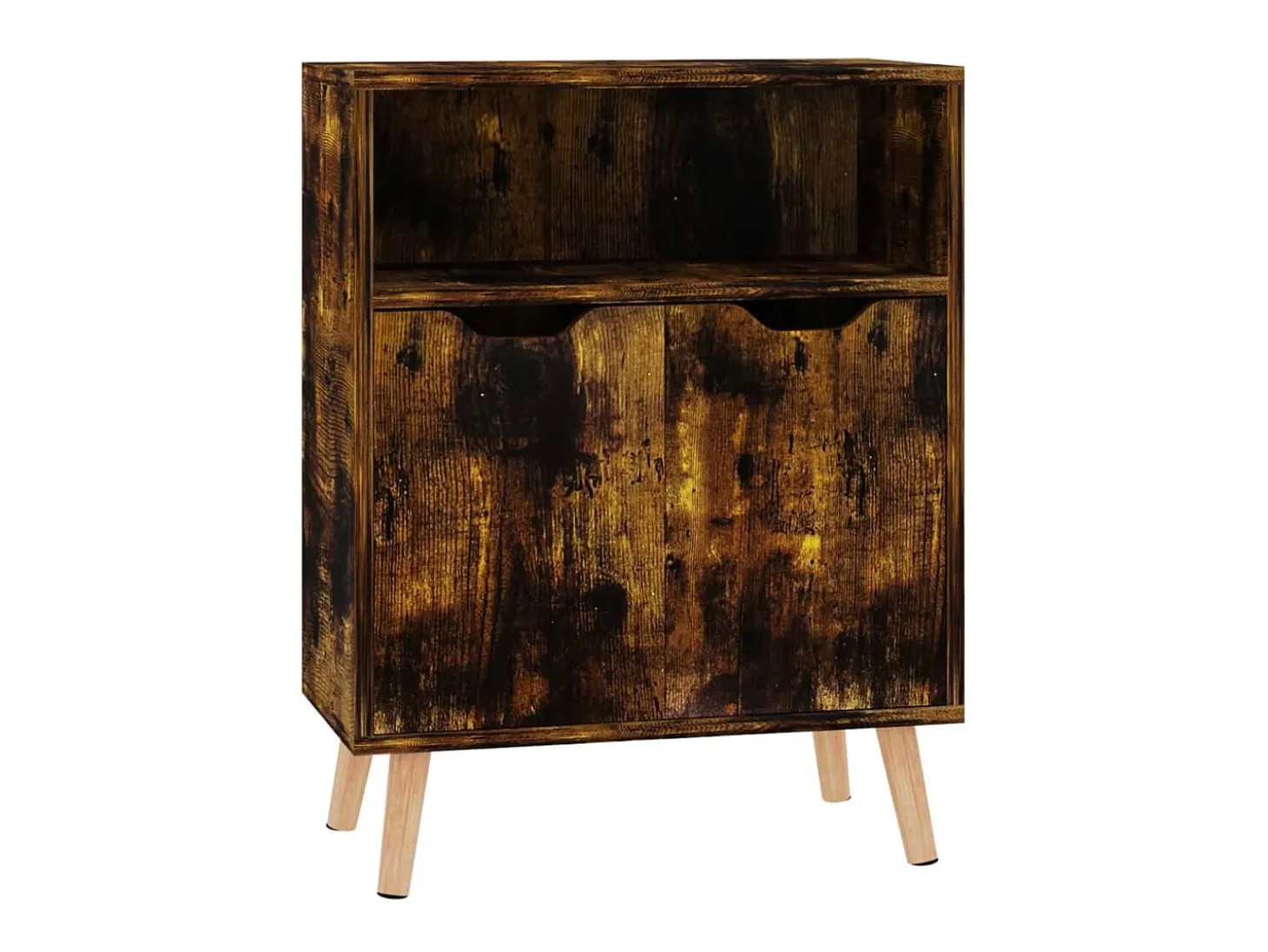 Aparador de madera de ingeniería roble ahumado 60x30x72 cm ES10956