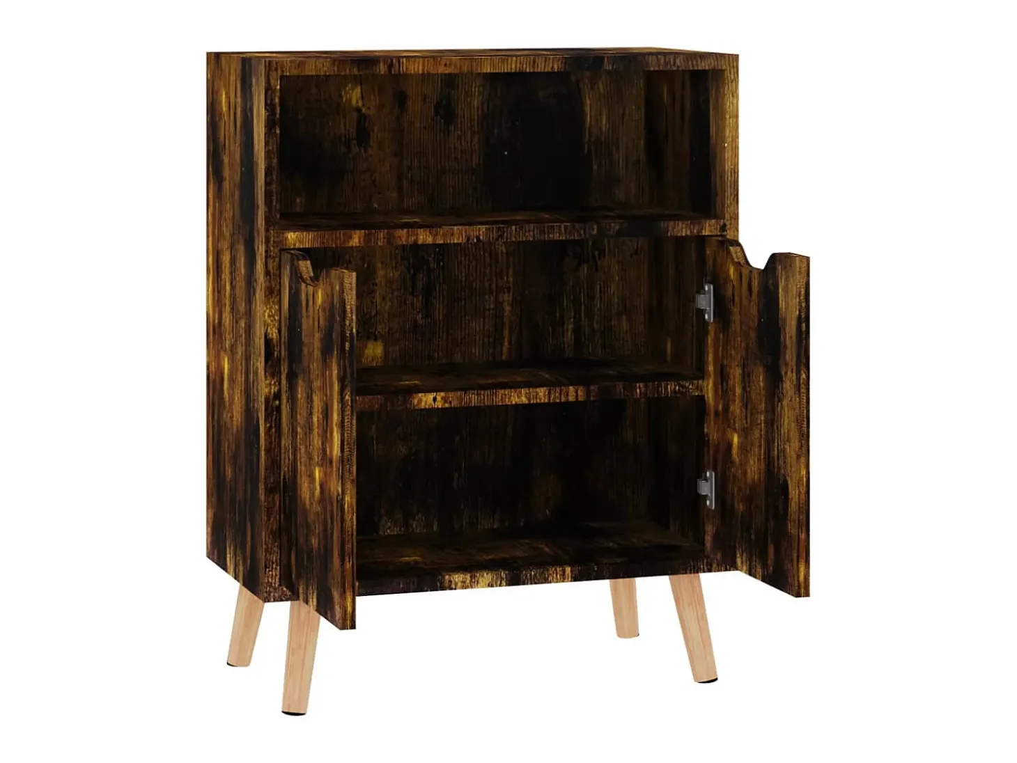 Aparador de madera de ingeniería roble ahumado 60x30x72 cm ES10956