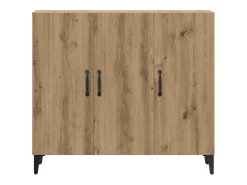 Aparador de madera de ingeniería roble artisan 90x34x80 cm