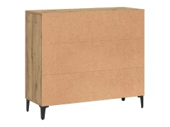 Aparador de madera de ingeniería roble artisan 90x34x80 cm