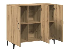 Aparador de madera de ingeniería roble artisan 90x34x80 cm